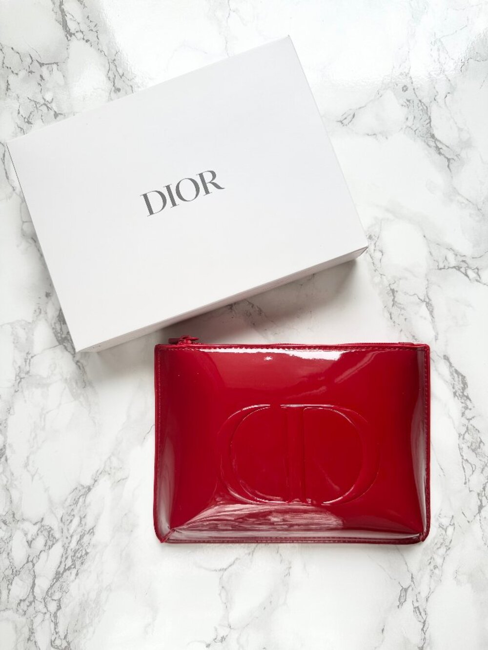 ✨NIB Dior Shiny Red Makeup Pouch